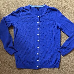 Talbots Navy  Button-Front Knit Cardigan